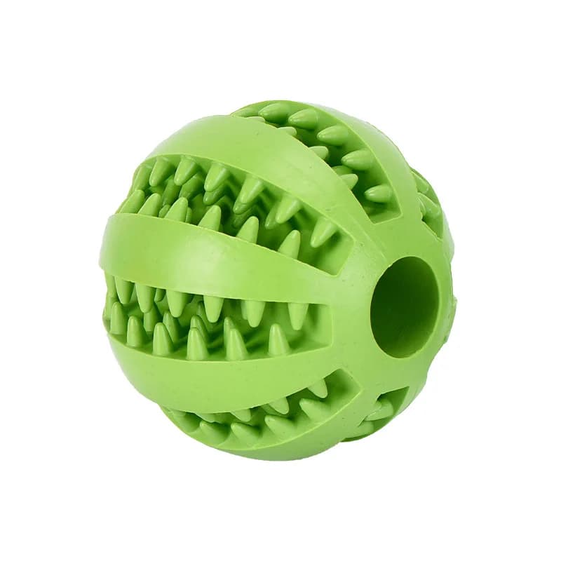 Dog Teeth Cleaning Toy, Interactive Food Dispensing Ball for Puppy Chewing Durable Rubber Treat Ball for Small Medium Large Dogs