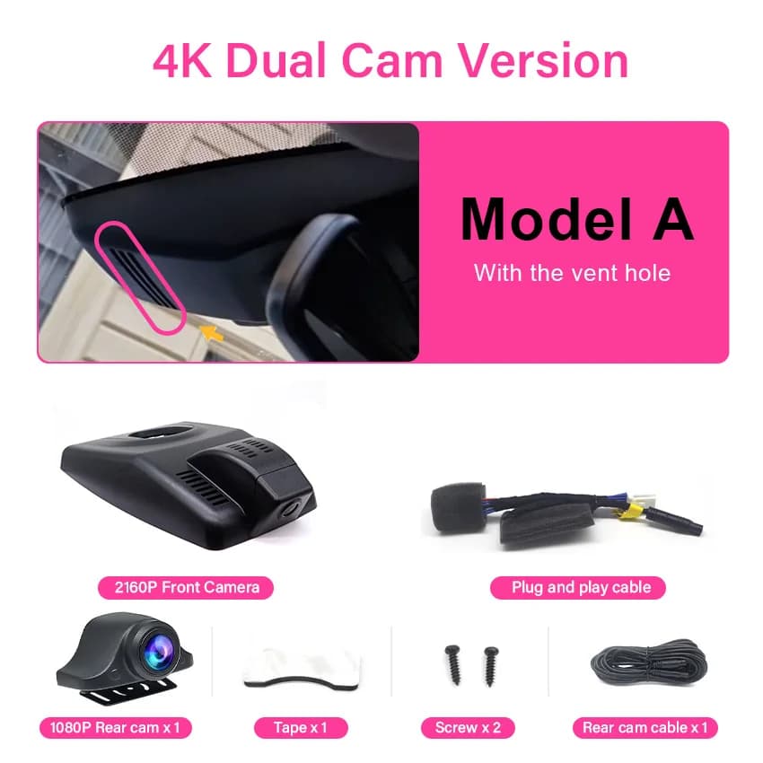 Dash Cam 4K for Toyota RAV4 XA50 XA40 (2017~2025) & Venza & Harrier,Car DVR Camera Recorder,OEM Design,Dashcam for RAV4