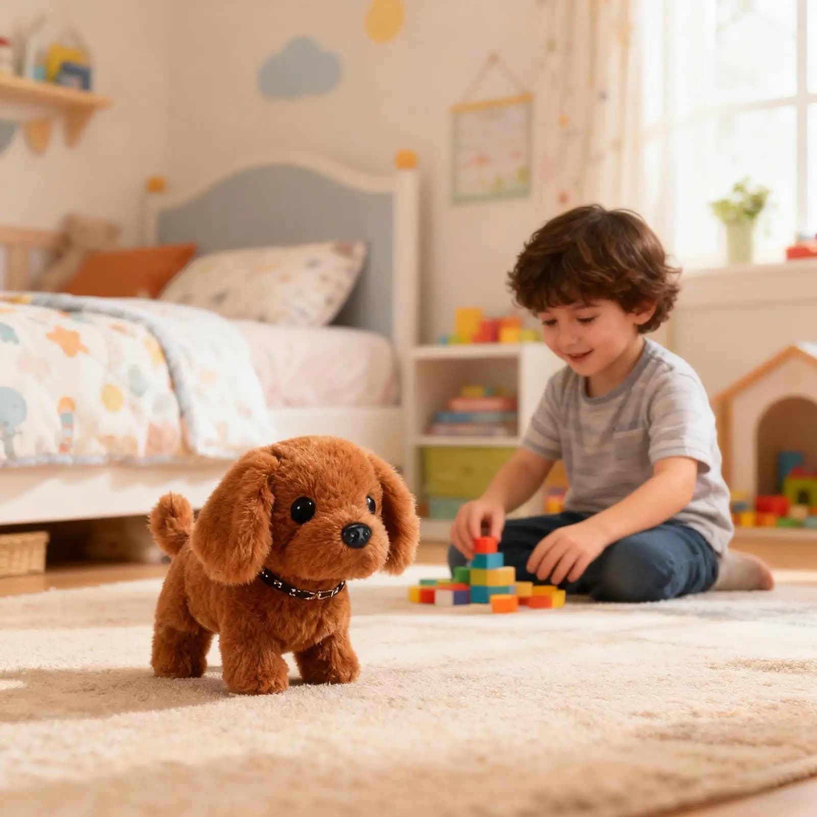 Interactive Robotic Puppy Toy Realistic Electronic Pet With Life&like Actions Fun Companion For Boys Girls Kids Home Travel
