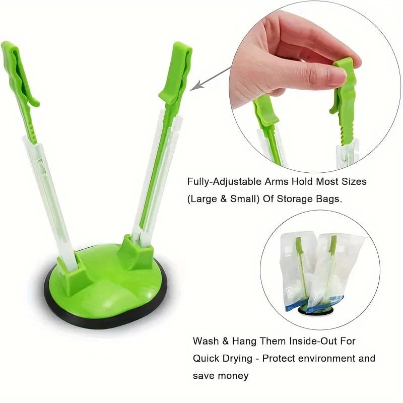 The Ultimate Kitchen Gadget: Plastic Bag Holder, Sandwich Holder, Food Storage Bag Clip, and More!
