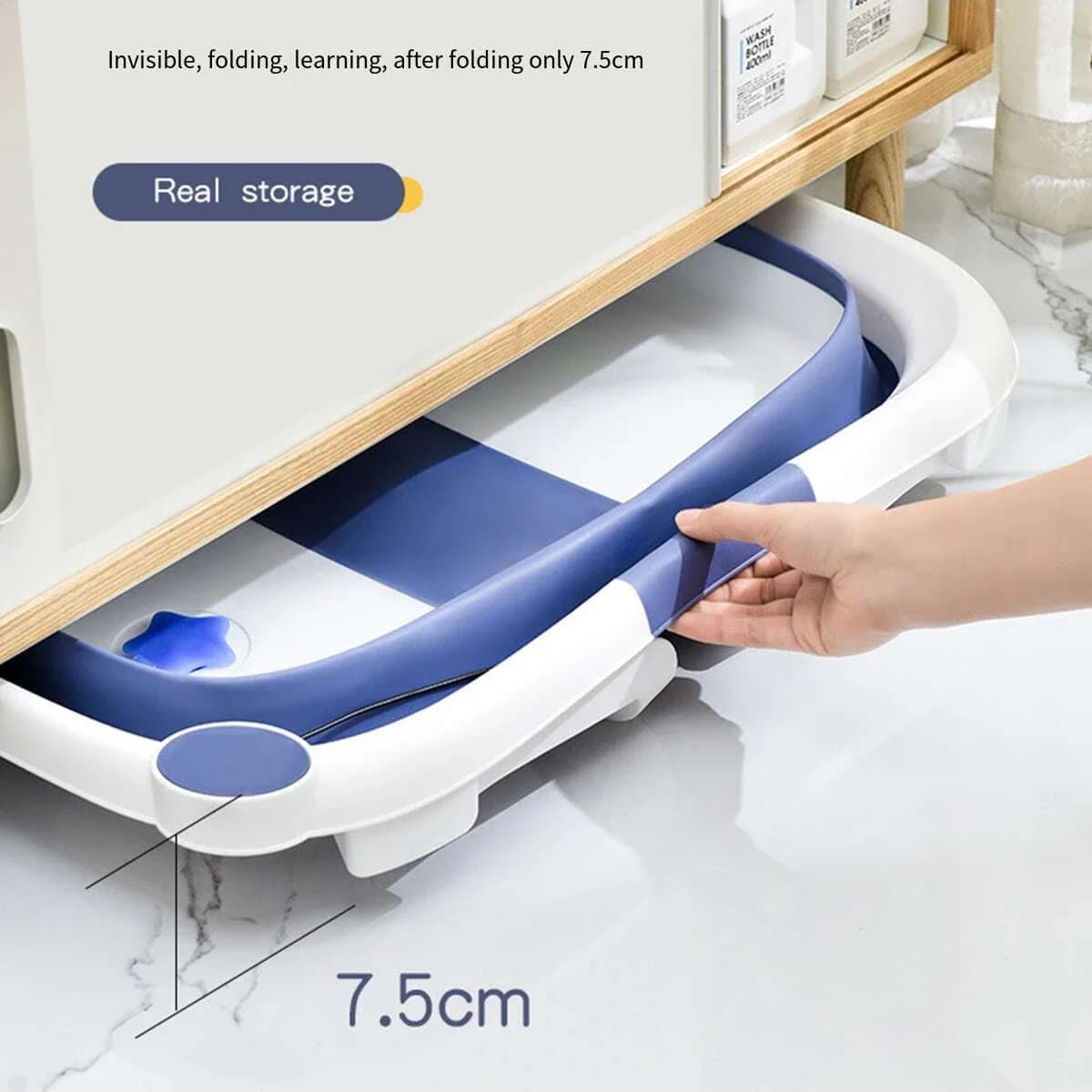 Newborn Baby Bath Tub Bath Tub Household Baby Bath Tub Large Folding Baby Bath Tub Can Sit or Lie Down to Feel Warm