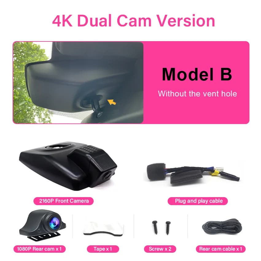 Dash Cam 4K for Toyota RAV4 XA50 XA40 (2017~2025) & Venza & Harrier,Car DVR Camera Recorder,OEM Design,Dashcam for RAV4