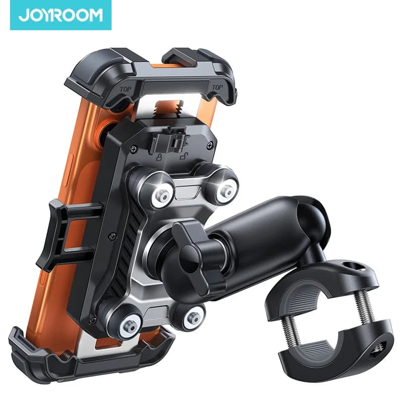 Joyroom Motorcycle Phone Mount Anti Vibration Phone Holder for Motorcycle Handlebar Bike Phone Mount for iPhone for 4.7-7”Phone
