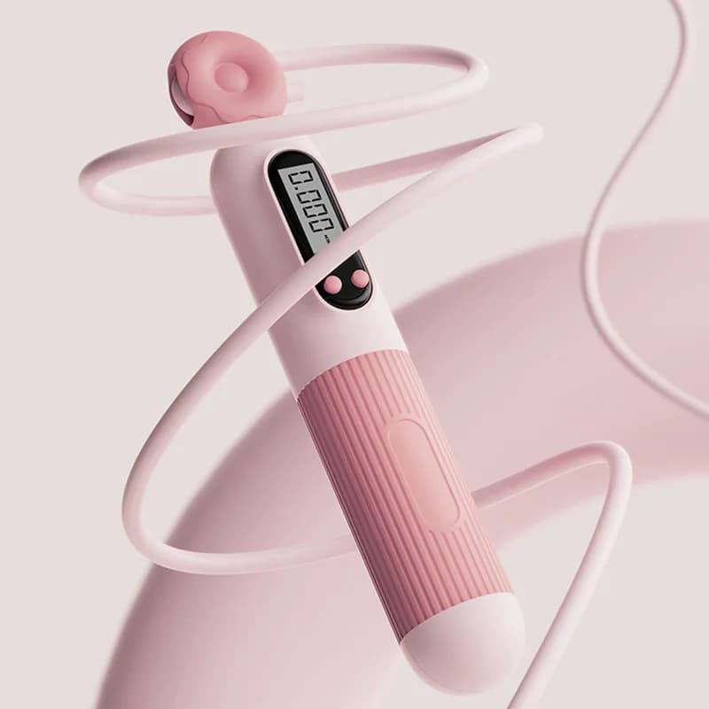 Fitness Exercise Electronic Counting With Countdown Skipping Rope Professional Fat Burning Adult Counting Timed Skipping Rope