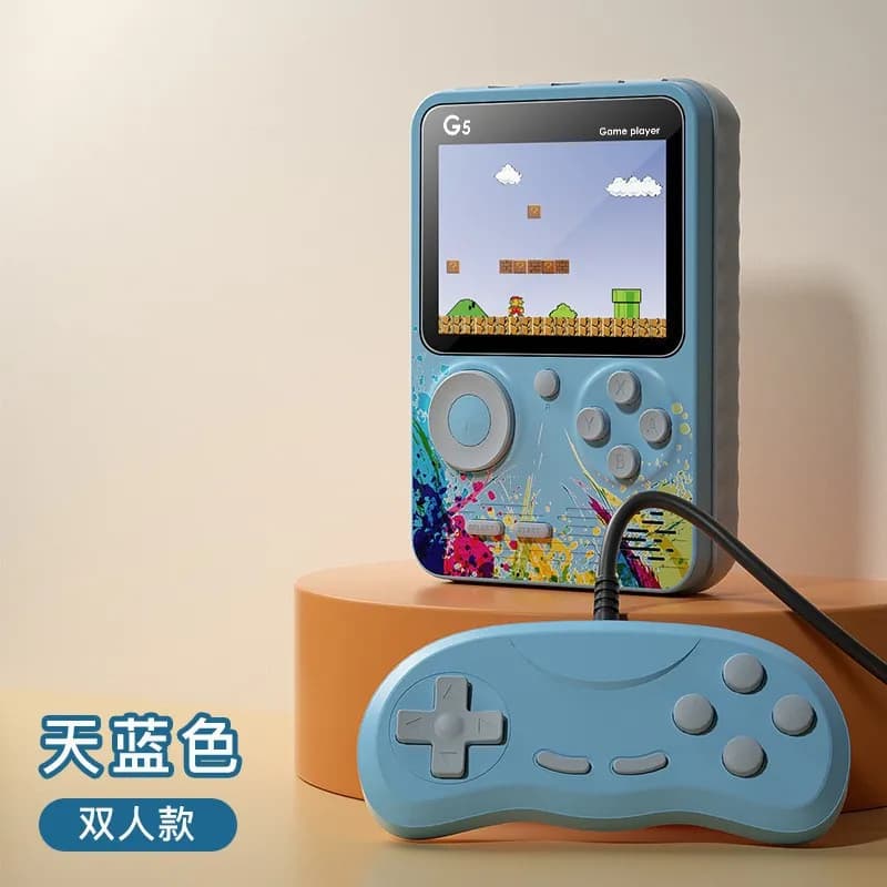 G5 Handheld Game Console Retro 500 Games Dual Player TV Output Classic Nostalgic Portable Gaming Machine with Colorful Display