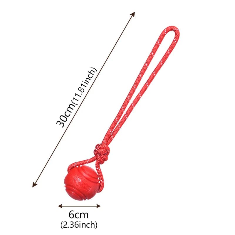 Dog Training Ball on Rope Cotton Rope Ball Nontoxic Durable Toy for Small Medium Dogs Interactive Pull Throw for Indoor Outdoor