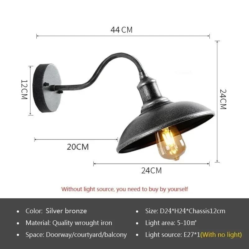 LED Industry Wall Lamp Retro American Wall Light For Courtyard Balcony Entrance staircase Hallway Bedroom Vintage Decor Fixtures