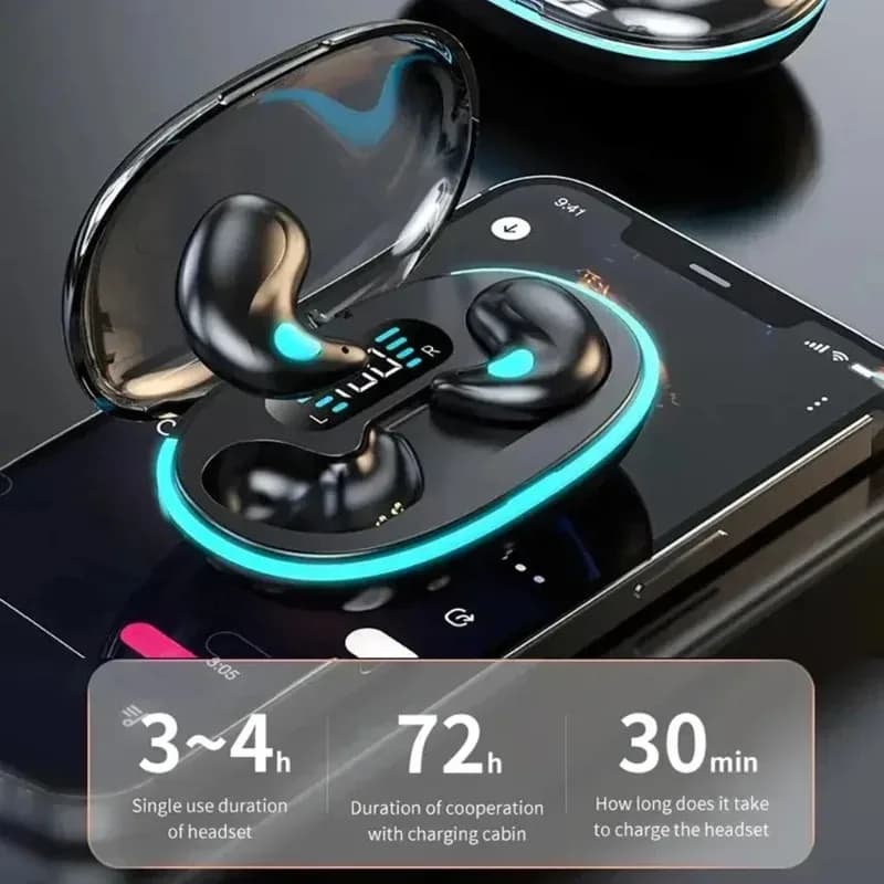 Sleeping Earbuds Wireless Mini Headphones For Work TWS Bluetooth Earphone Stereo Hidden Headsets with Mic HD Call Waterproof X55