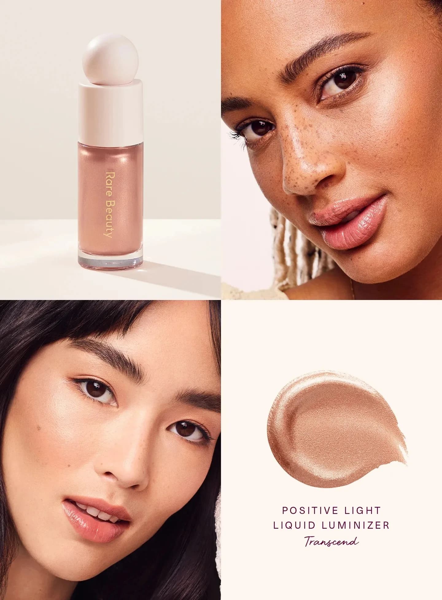 Rare Beauty Liquid Blush With a Natural Glow&Bronzer Stick in Bronze Waterproof Sweat-proof&Lightweight Long Liquid Highlighter