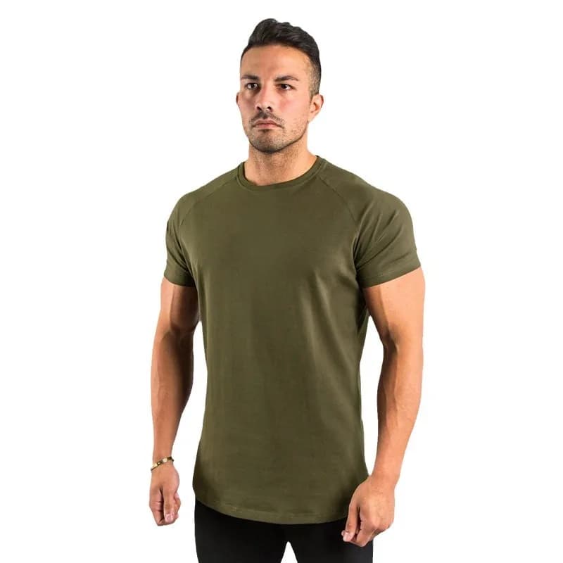 Fitness T-Shirt Men Bodybuilding Short Sleeve Sport Running T-shirt Men Sportswear Workout Shirts Male Men Gym Summer Tops Tee