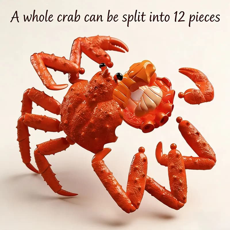 Kids Cutting Food Pretend Kitchen Toys Simulated Seafood Disassembly Crab/Tuna/Turkey Set Educational Role Play Gift Girls Toys