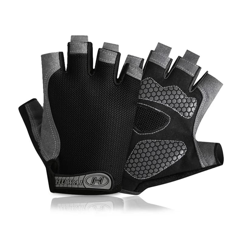 Gym Anti Slip Half Finger Gloves Breathable Dumbbells Gloves Men Women Elastic Shock Exercise Sports Gloves for Cycling Bicycle
