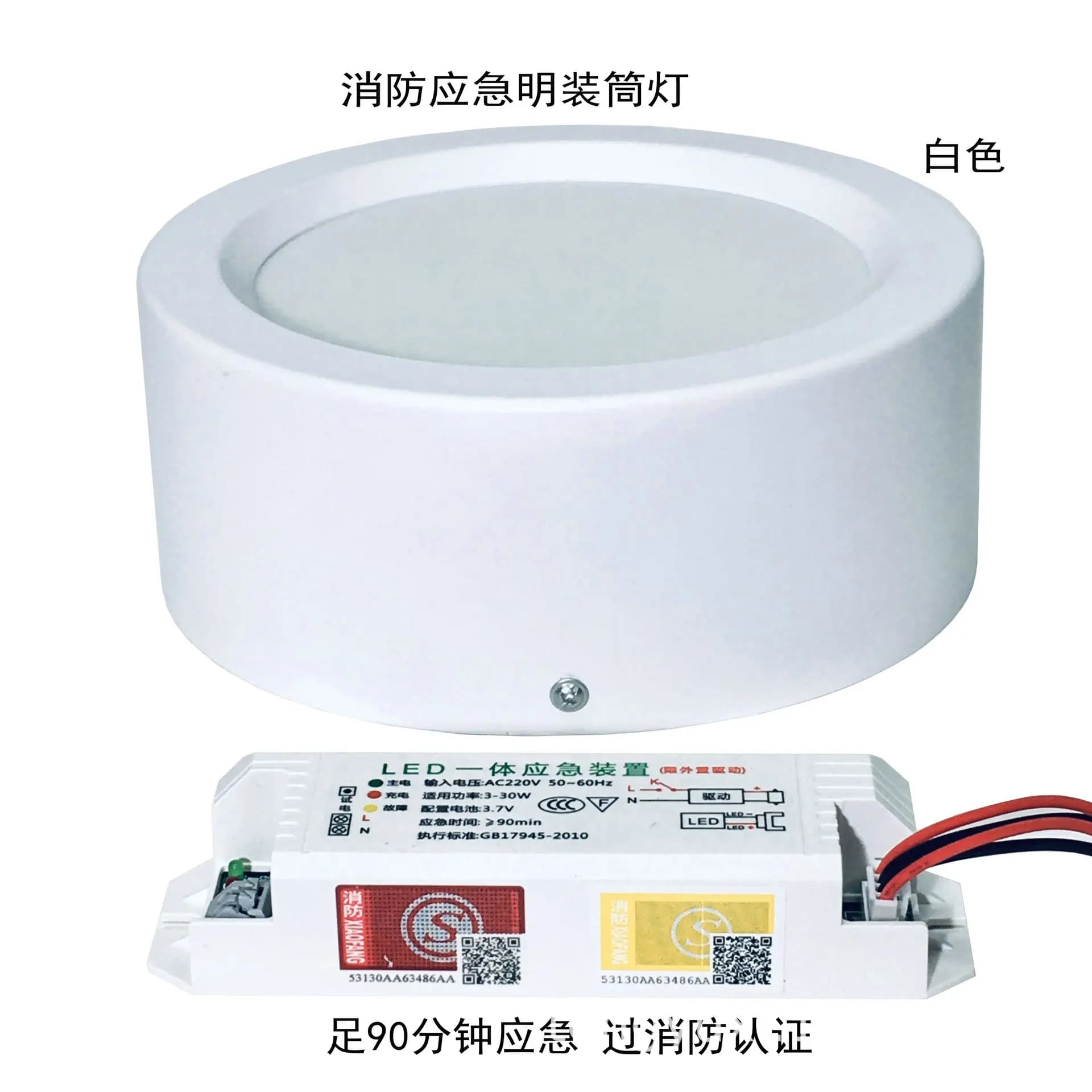 LED Emergency Light, Smart Lamp, Surface Mounted, Downlight, Lighting, Dual Surface, 5Inch, 12W