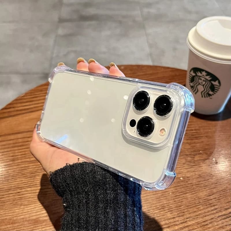 Soft Transparent Phone Case For iPhone 11 12 13 14 15 16 Pro Max X Xs XR Max 7 8 Plus Mini TPU Clear Shockproof Cases Cover