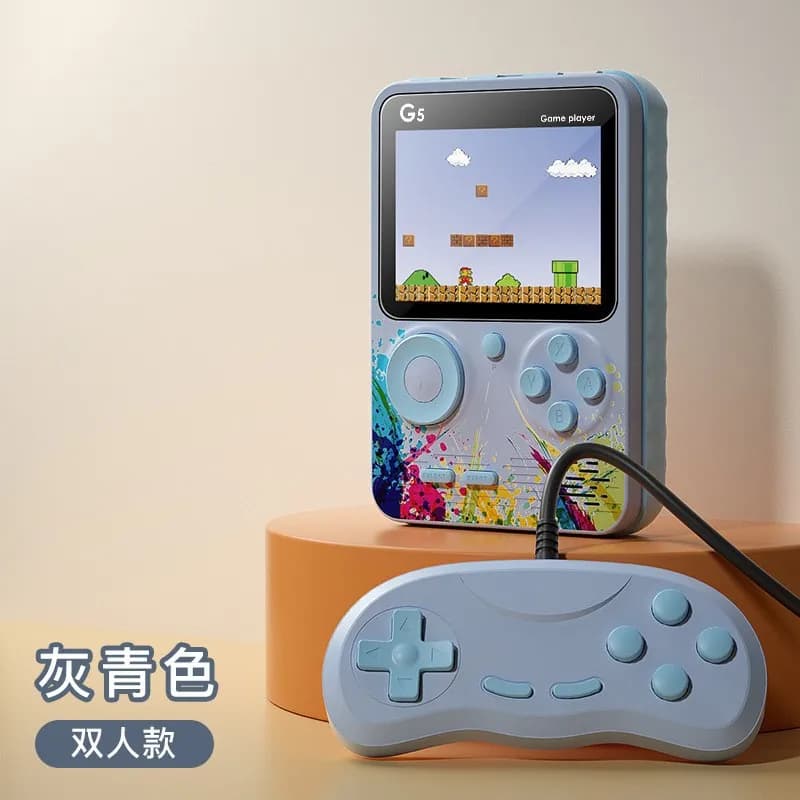 G5 Handheld Game Console Retro 500 Games Dual Player TV Output Classic Nostalgic Portable Gaming Machine with Colorful Display
