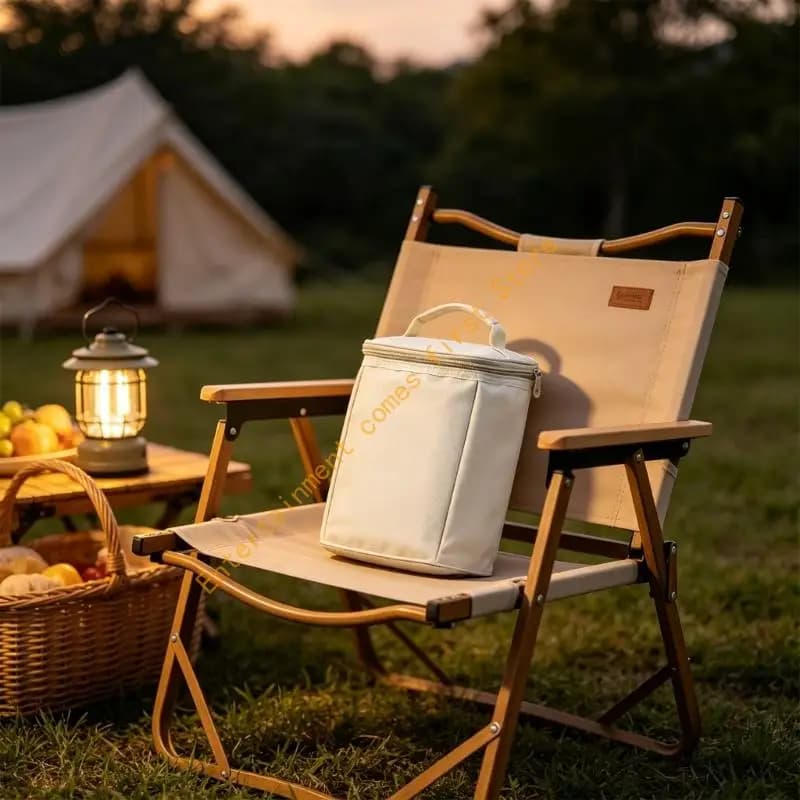 Camp Cooking Gas Canister Storage Case with Handle, Camping Carry Bag for Car Use, Shelf Placement, Lined Interior Form for