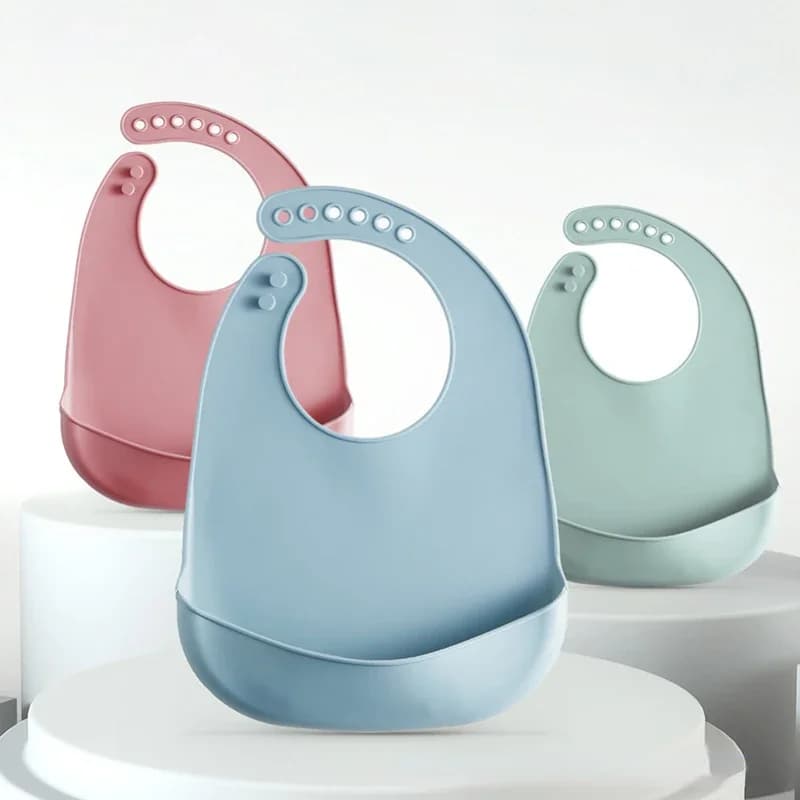 Baby Bib Adjustable Waterproof Bibs Babies Soft Edible Silicone Newborn Saliva Dripping Towel Drooling Children Scarf