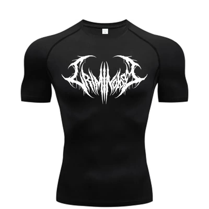 Fitness T-shirts for Men Fitness Gym Compression Moisture-Wicking Gym Breathable Quick Drying Running Sweat Absorbing Tight Fit