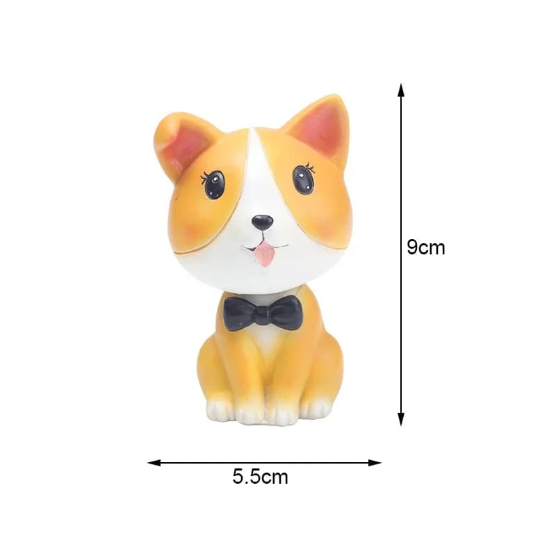 Car Ornaments Cute Shaking Head Dog Doll Nodding Dog Toys Lovely Bobblehead Puppy Figurine Automobiles Interior Dashboard Decor