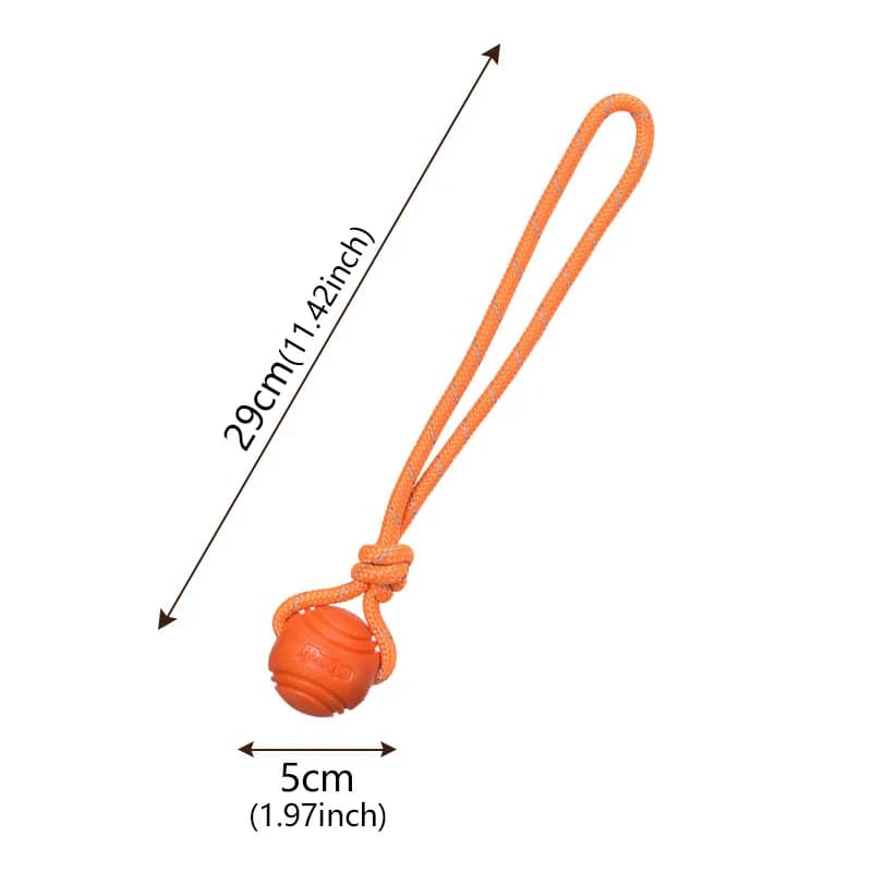Dog Training Ball on Rope Cotton Rope Ball Nontoxic Durable Toy for Small Medium Dogs Interactive Pull Throw for Indoor Outdoor