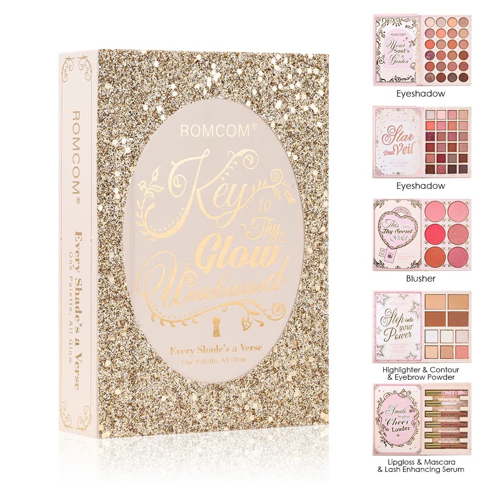 5‑Page Full Face Makeup Kit, Matte & Shimmer Eyeshadow, Blush, Contour, Lip Gloss Mascara for Versatile Makeup Looks