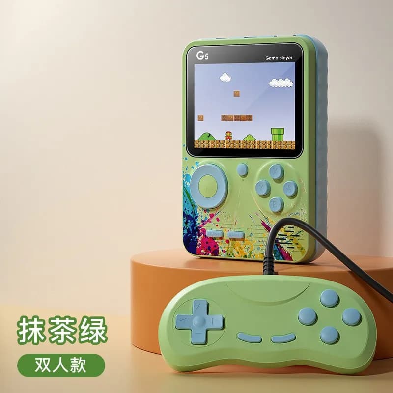 G5 Handheld Game Console Retro 500 Games Dual Player TV Output Classic Nostalgic Portable Gaming Machine with Colorful Display