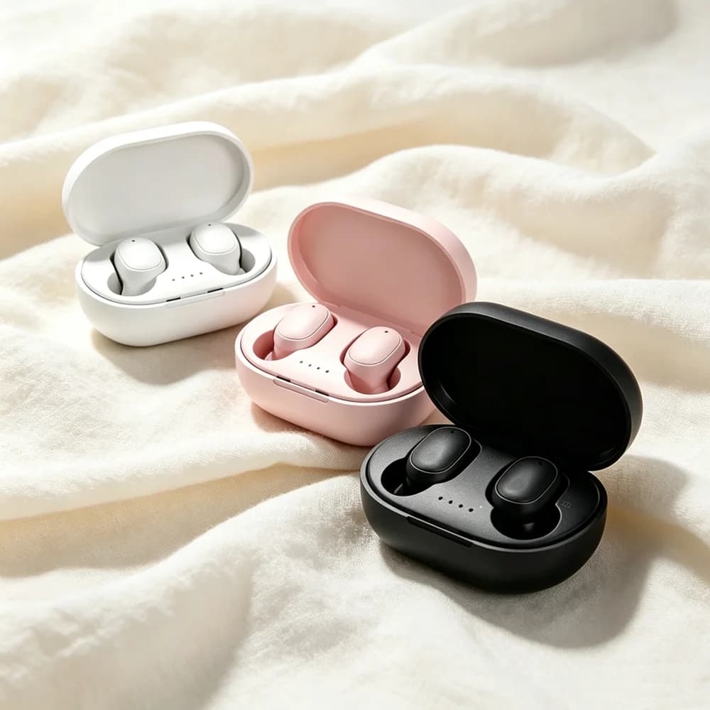 Wireless Earbuds In Ear Light-Weight Headphones, Built-In Microphone, Immersive Premium Sound Long Distance Connection Headset