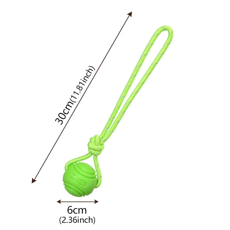 Dog Training Ball on Rope Cotton Rope Ball Nontoxic Durable Toy for Small Medium Dogs Interactive Pull Throw for Indoor Outdoor