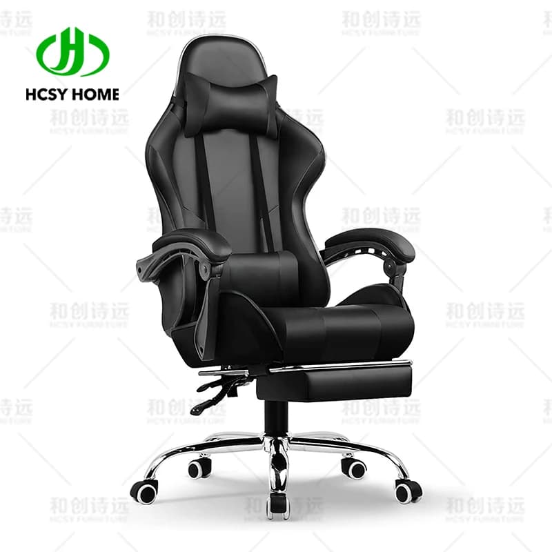 Gaming Chair Computer Chair with Footrest and Lumbar Support  Height Adjustable Game Chair