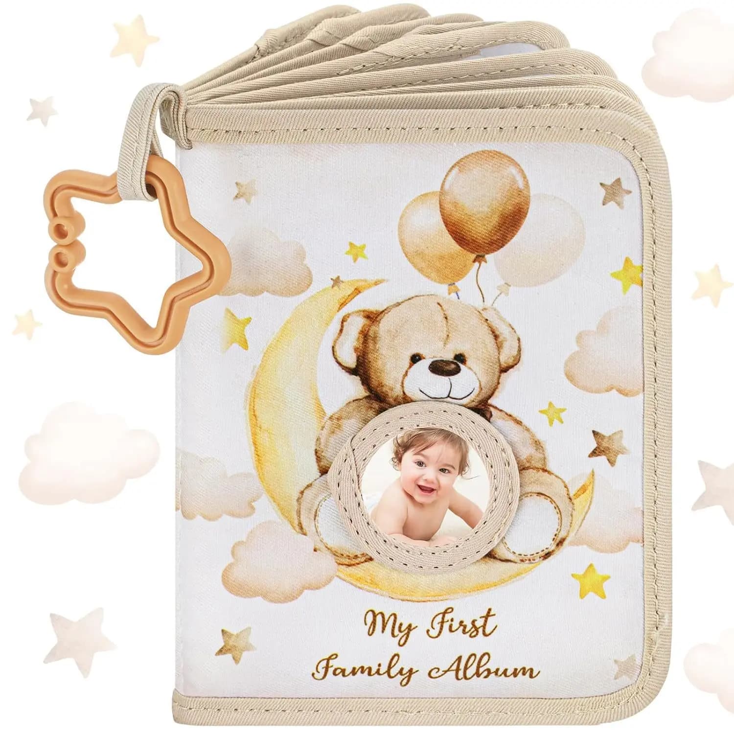 Baby Photo Album First Year Baby Photo Book Growth Babies Albums Shower Guest Diy Giraffe Photography Album with Family record