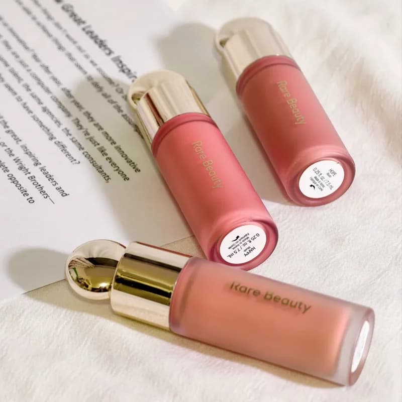Rare Beauty Liquid Blush Cream Sheer Dewy Finish Lasting Blendable Multi-use Cheek Lip Tint Portable Gentle Makeup Gift for Girl