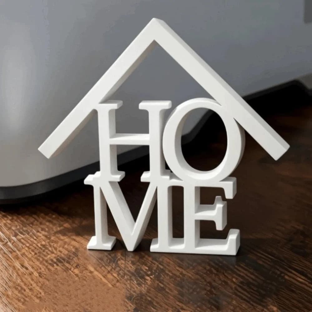 Creative House-Shaped Home Ornaments Geometric Letter Simple Desktop Decoration 3D Printed Home Decor Housewarming