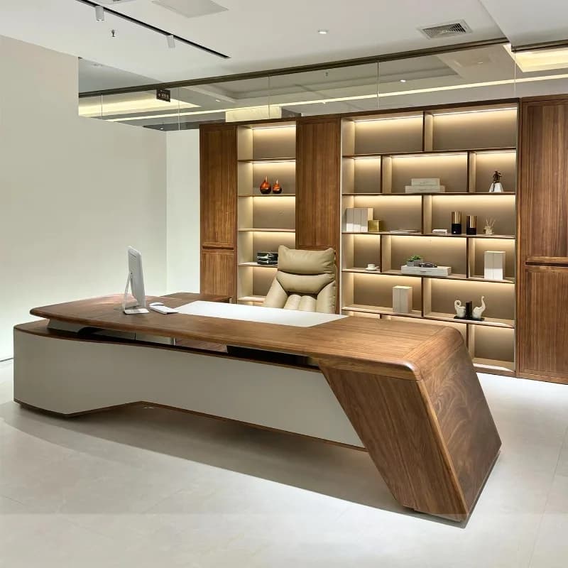 Wooden Fashion Office Desk Simple Creative Cheap Interior Big Size Office Desk Save Space Meuble Bureau Chinese Style Furniture