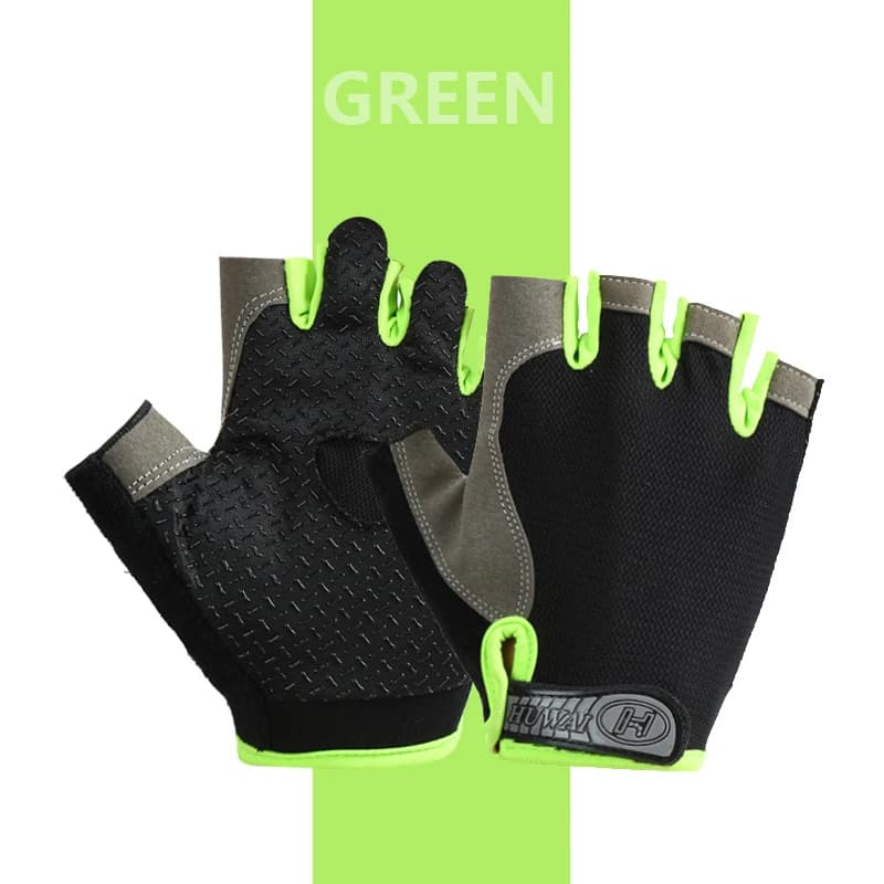 Gym Anti Slip Half Finger Gloves Breathable Dumbbells Gloves Men Women Elastic Shock Exercise Sports Gloves for Cycling Bicycle