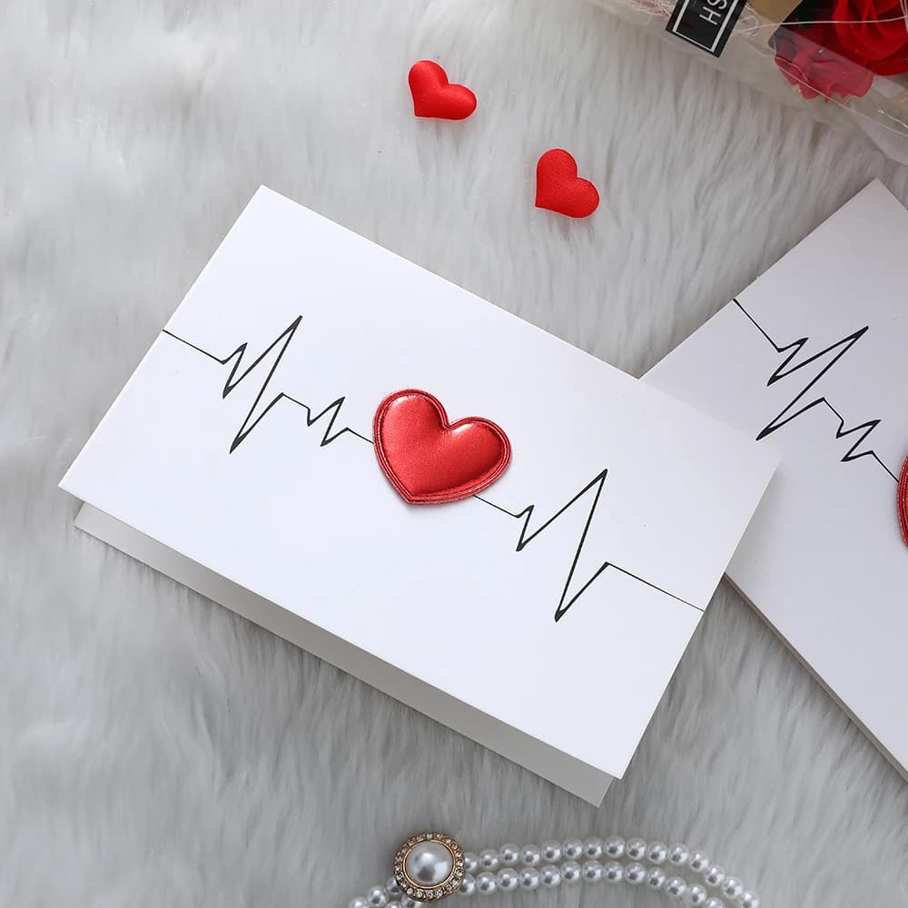 Love Postcard Valentines Day Gift Cards Wedding Invitation Greeting Cards Anniversary for Couples Handmade Valentines Day Gift