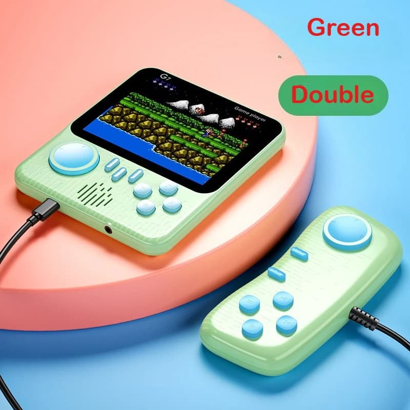 G7 Retro Handheld Game Console, 3.5-Inch LCD,  Built-In 666 Games,Portable Gaming Console, USB Charging Cable, AV Output Cable