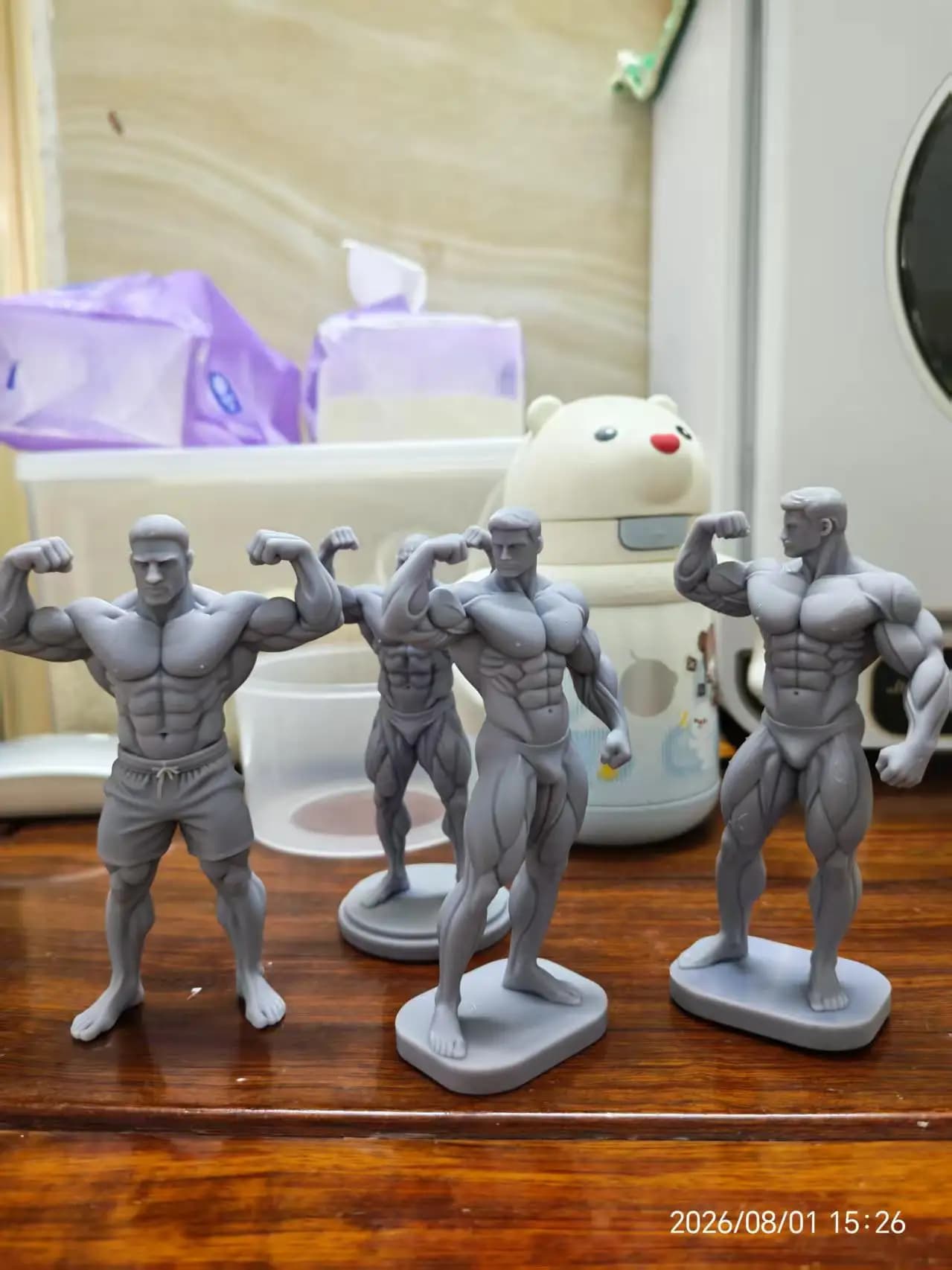 Fitness Statue - 12cm Muscular Man Solid Figurine, for Decoration at Gym Entrance or as a Model for a Bodybuilding Competition.