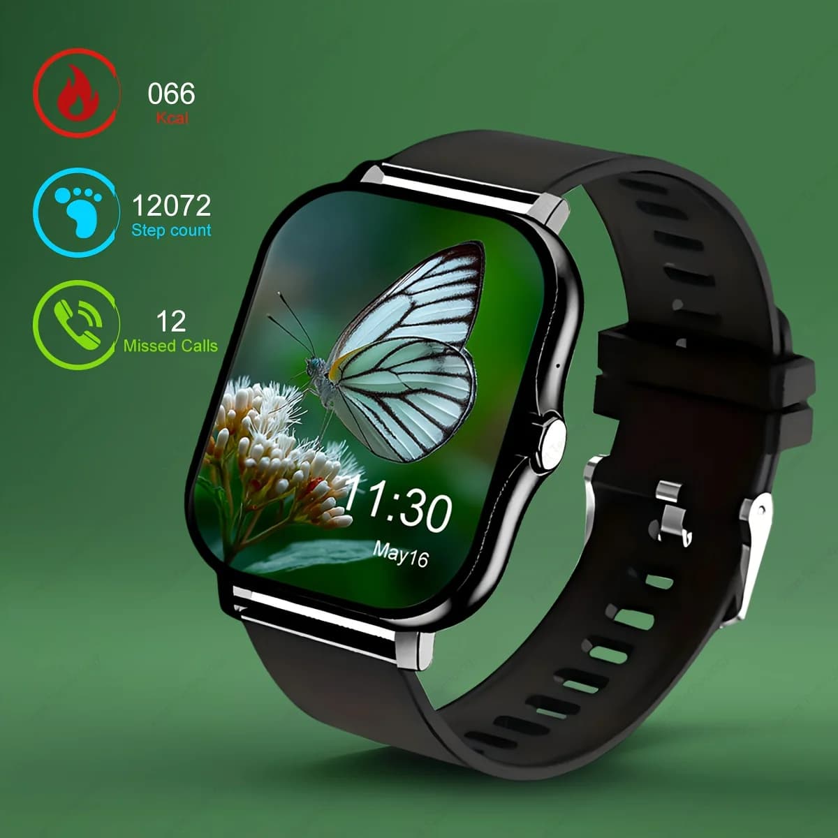 Smartwatch, New Model with Full Touch Screen, Featuring Call and Message Notifications, USB Charging,