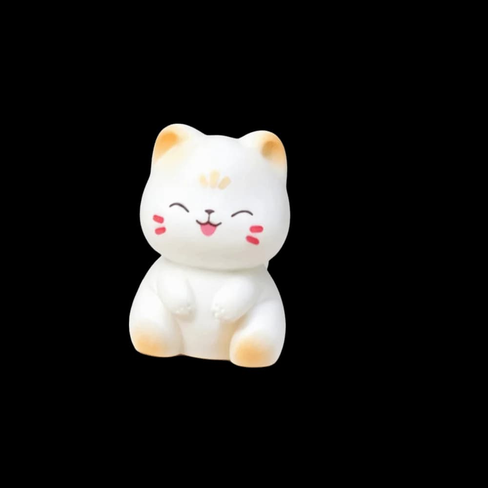 Garden Wealth Cat Model Cartoon Animal Figurine Kawaii Animal Ornaments Resin Material Mini Resin Crafts Cat Figurine Home Decor