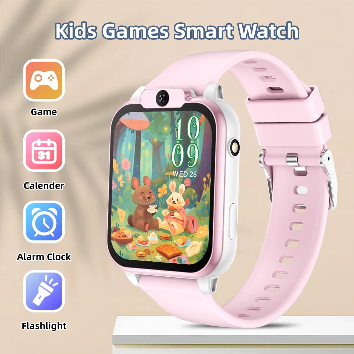2026 NEW Smart Watch for Children Multifunctional Watch Camera Control Take Photo Multi-mode Wisdom Games 24 Languages Gift Kids