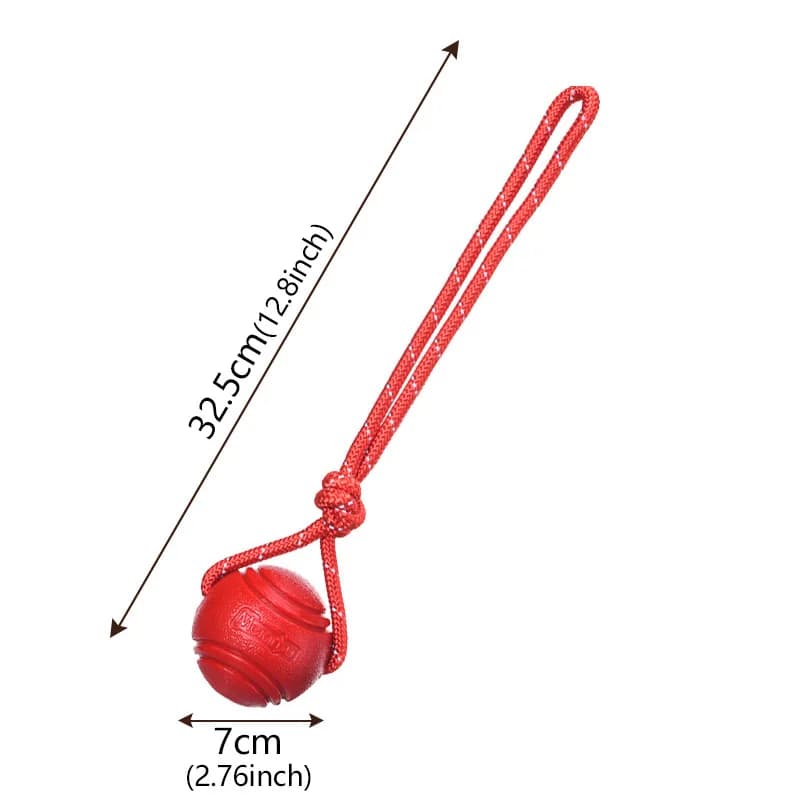 Dog Training Ball on Rope Cotton Rope Ball Nontoxic Durable Toy for Small Medium Dogs Interactive Pull Throw for Indoor Outdoor