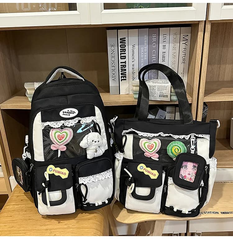 Backpack School Bag Girl Back Pack For Children Kid Child Teenager Female Class Schoolbag Primary Women Bagpack Teen Bookbag Kit