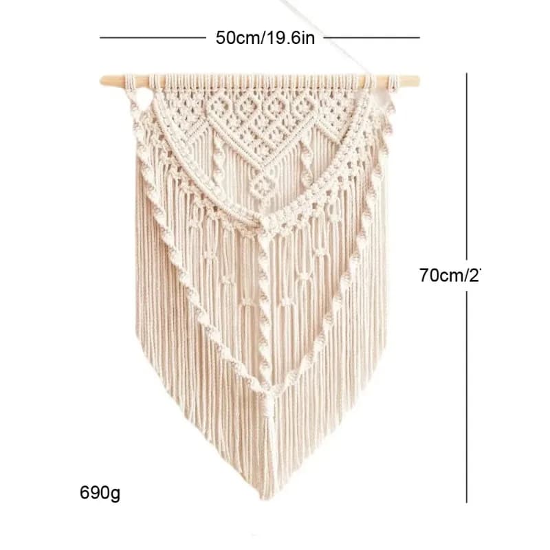 Home Homestay Wall Decor Tapestry Bohemian Woven Structure Room Background Carpet Indoor Daily Arrangement Storage Accessory