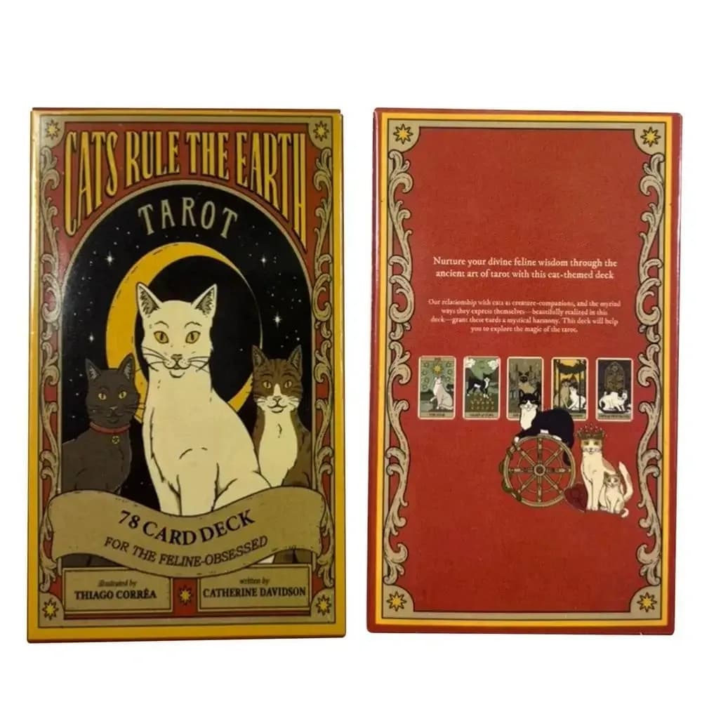 Cats Rule The Earth Tarot Deck 78 Vintage Cat Themed Tarot Cards Divination Tool For Tarot Practitioners And CatLoversCollection