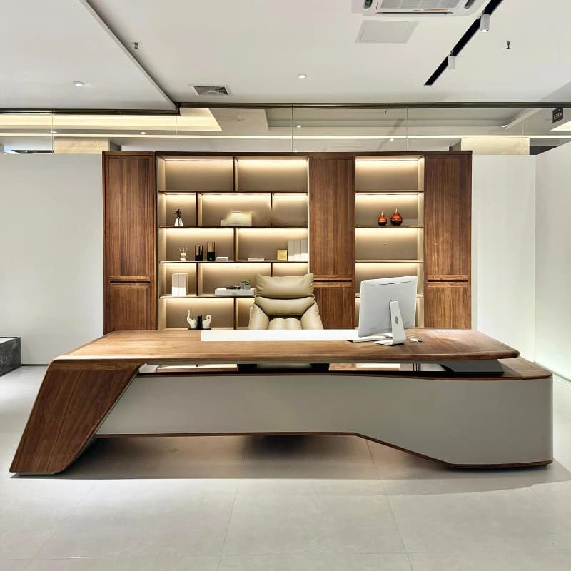 Wooden Fashion Office Desk Simple Creative Cheap Interior Big Size Office Desk Save Space Meuble Bureau Chinese Style Furniture