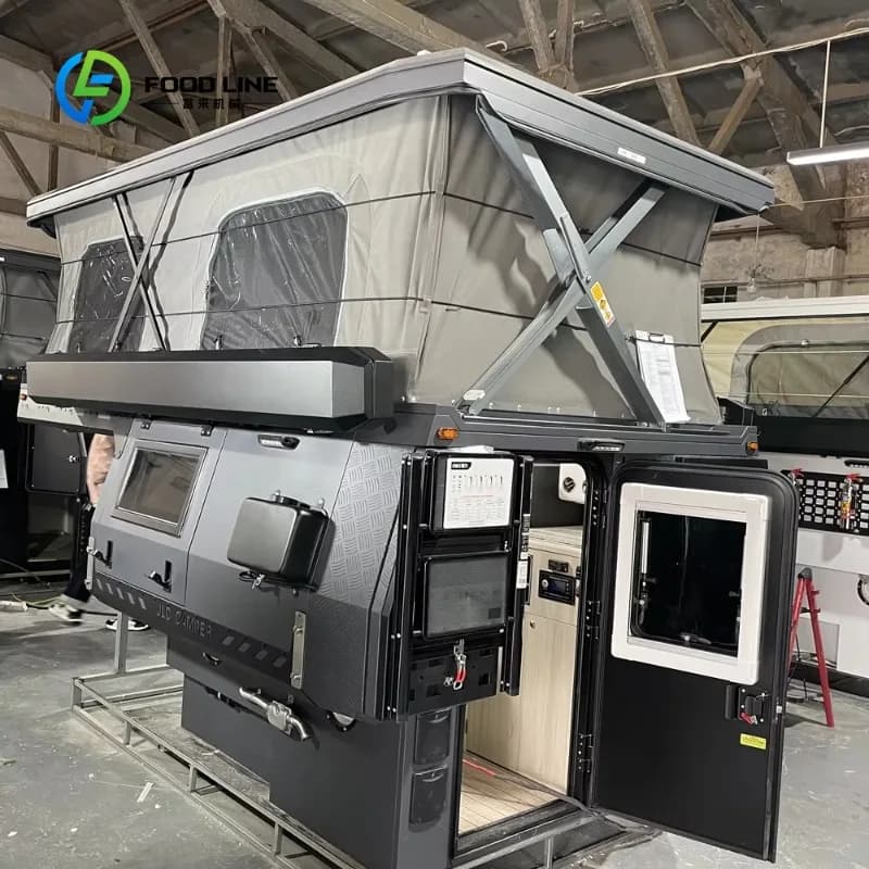 Truck Camping Cabin, Fully Equipped Pop-up Camping Cabin with Shower, Kitchen, Bed, and Storage, Suitable for Outings and Travel