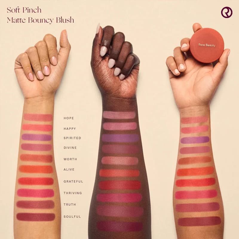 Rare Beauty Liquid Blush Cream Sheer Dewy Finish Lasting Blendable Multi-use Cheek Lip Tint Portable Gentle Makeup Gift for Girl