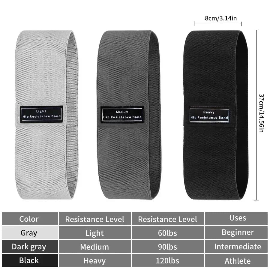 Resistance Bands, Fabric Workout Bands for Women & Men, Cloth Booty Resistance Loop Bands, Thick Squat Bands for Butt/Legs/Thigh