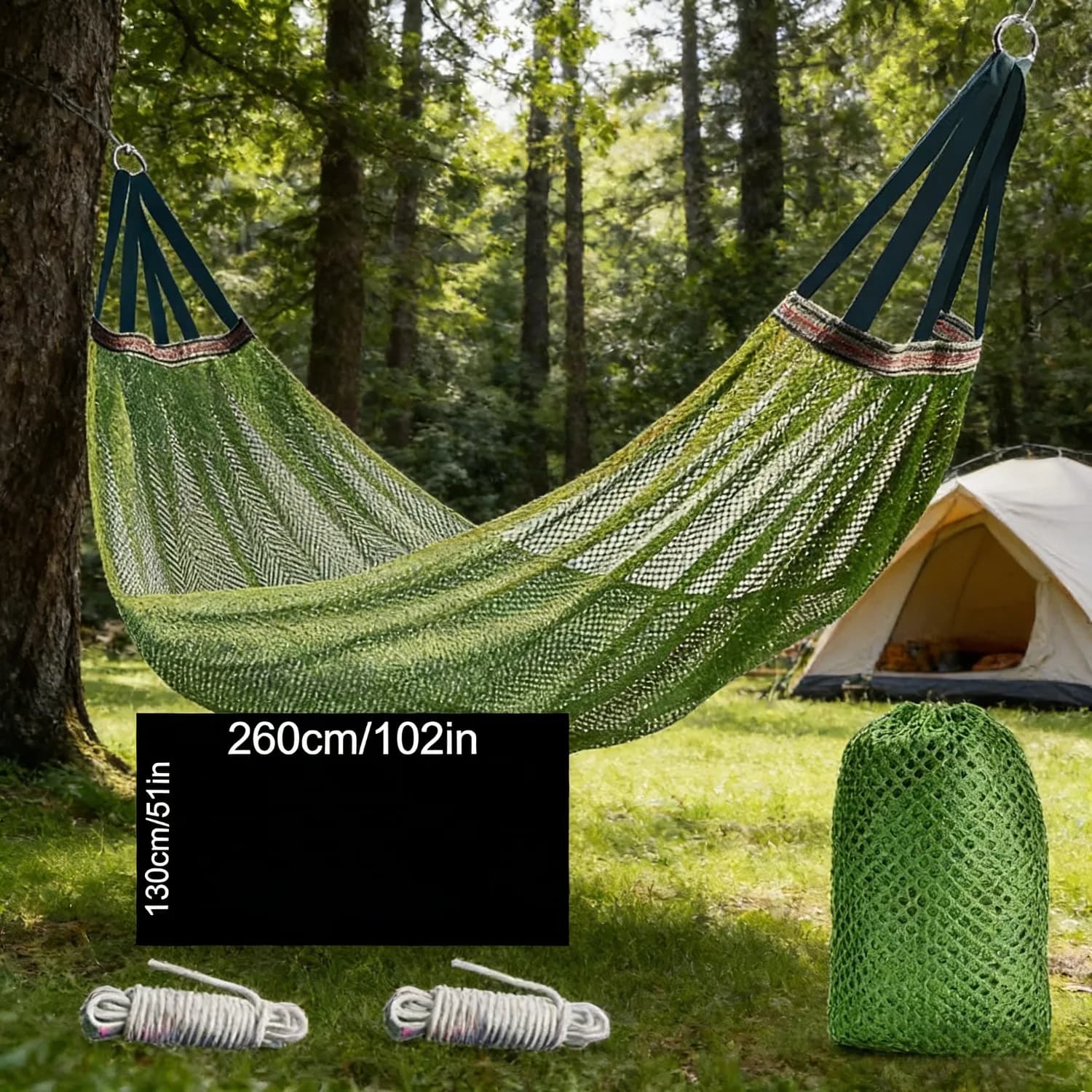 Campout Outdoor Hammock, Anti-Fall Camping Travel Item, Outdoor for All Ages Multi-Purpose for the Yard