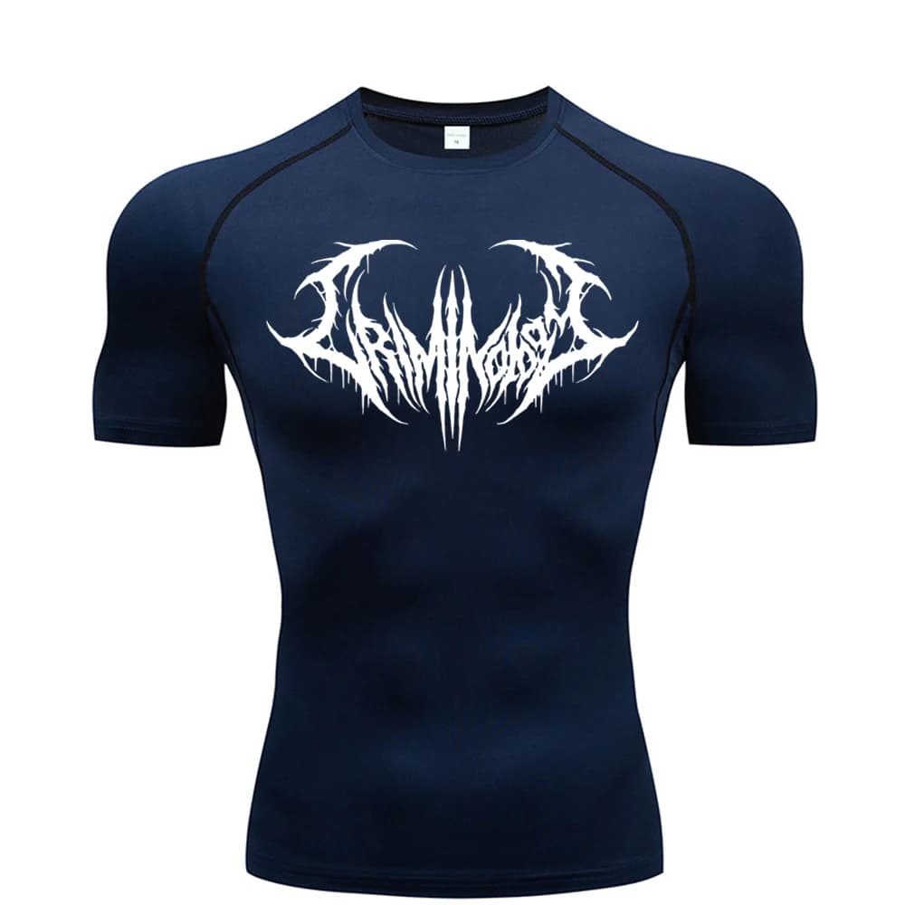 Fitness T-shirts for Men Fitness Gym Compression Moisture-Wicking Gym Breathable Quick Drying Running Sweat Absorbing Tight Fit